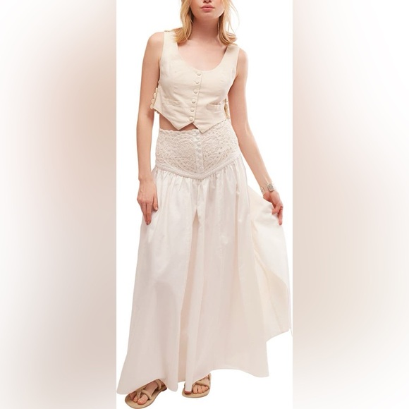 Free People Bailey Battenburg Vest – Ivory / Ecru Combo | Size S - Picture 8 of 8